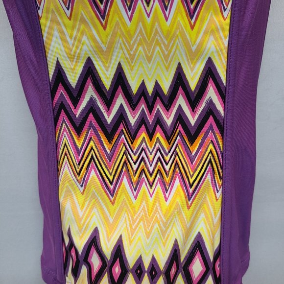 Fredericks of Hollywood Corset Lace up Back Purple Yellow Womens Small - Picture 3 of 11